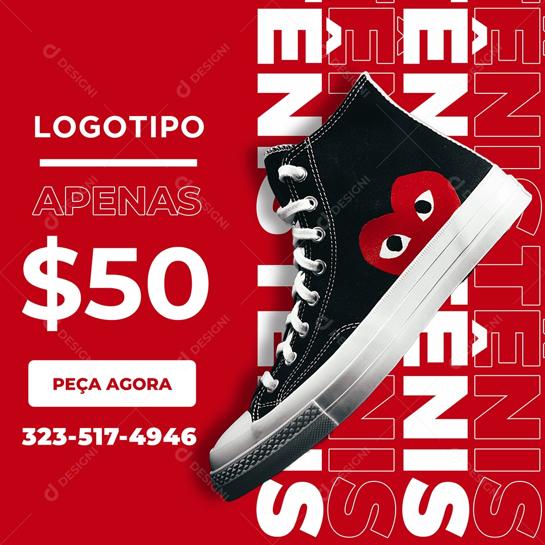 Tênis Venha Conferir Social Media PSD Editável