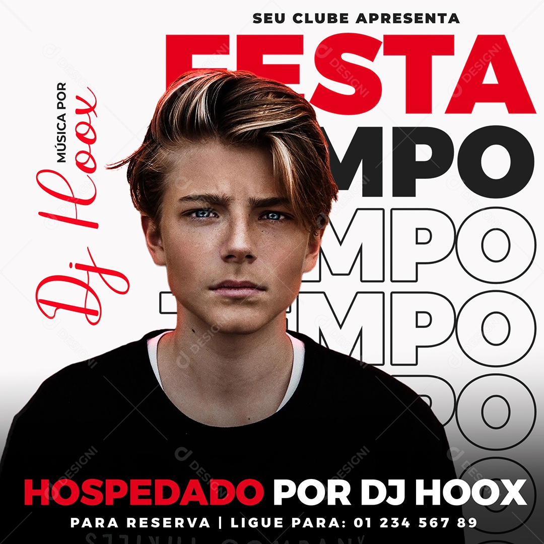 Flyer Festas Social Media PSD Editável