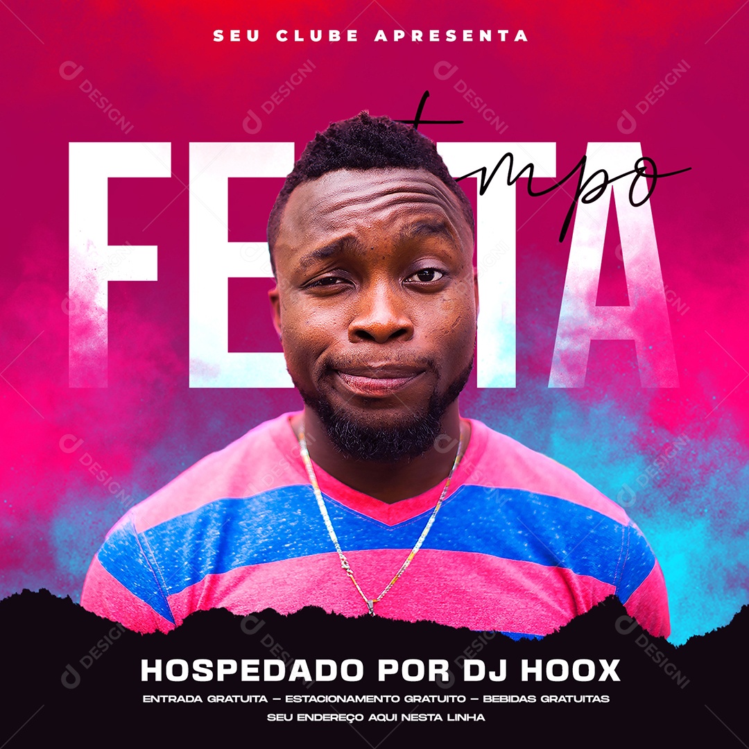 Flyer Festa Social Media PSD Editável