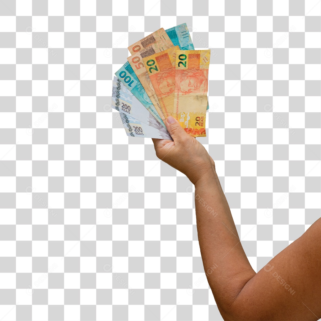 Mão Segurando Dinheiro PNG Transparente Sem Fundo