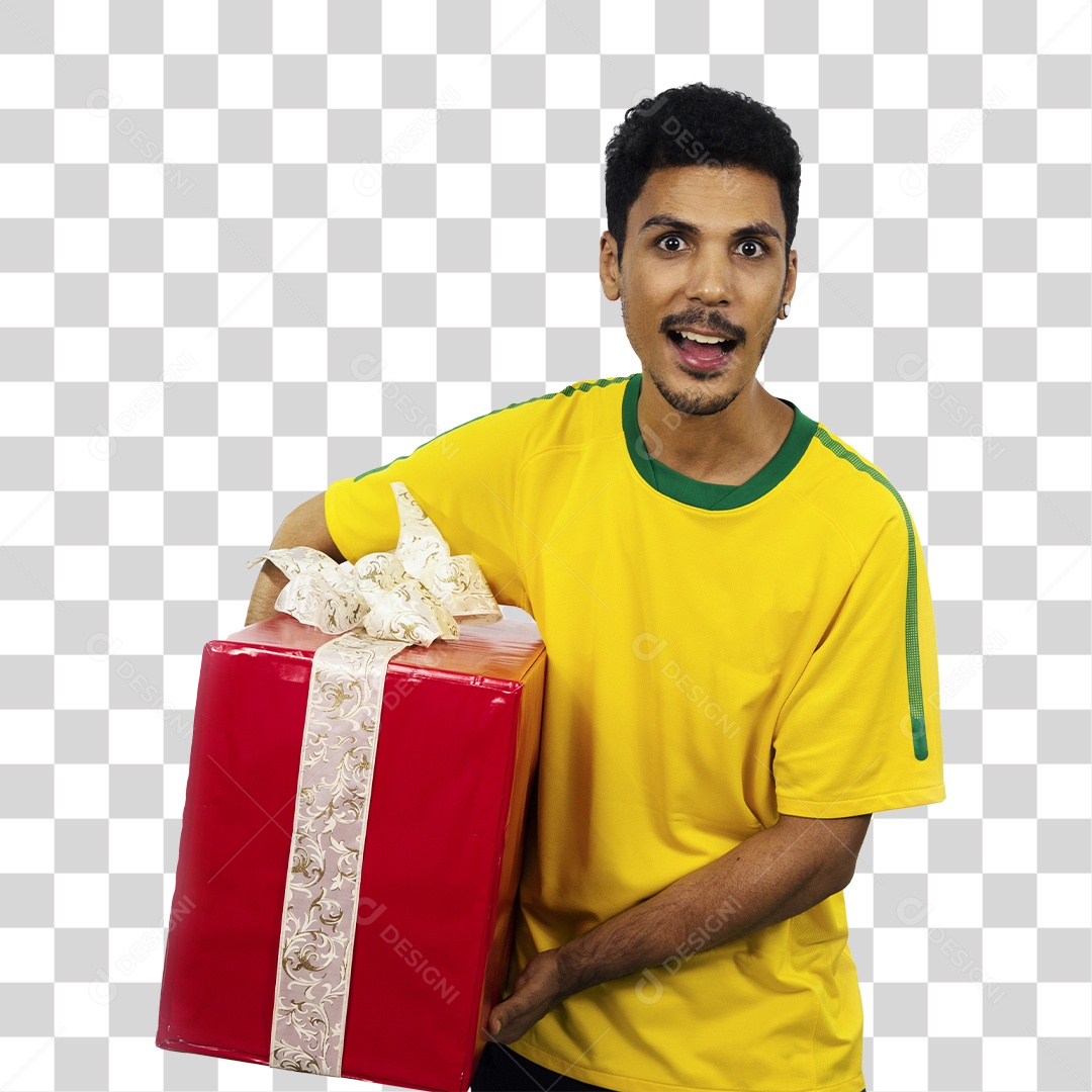 Homem Segurando Presente de Dia Dos Namorados PNG Transparente