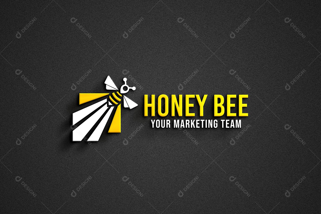 Logo Empresarial Honey Bee EPS + AI Editável