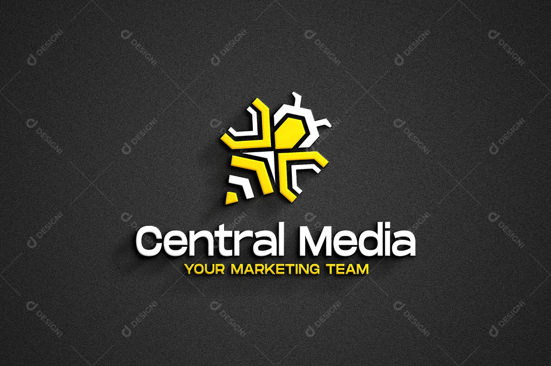 Logo Marca Central Media EPS + AI Editável