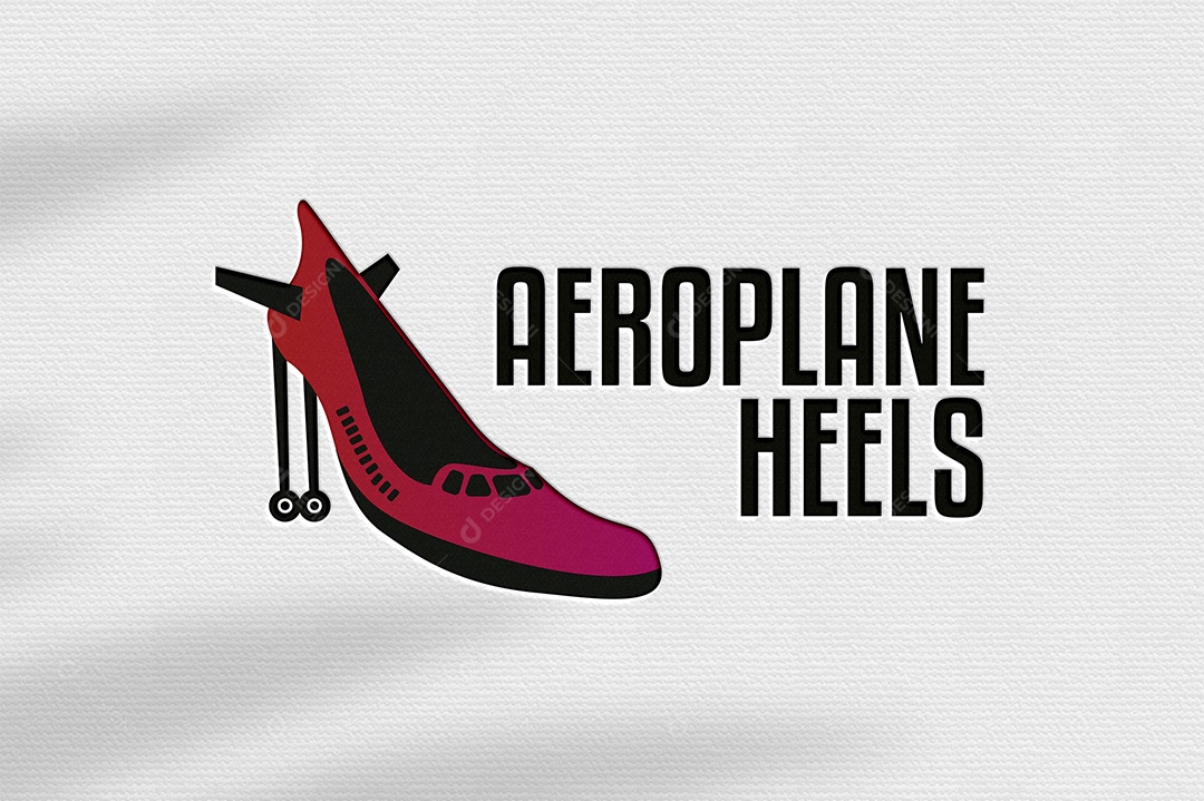 Logo Loja Aeroplane Heels EPS + AI Editável