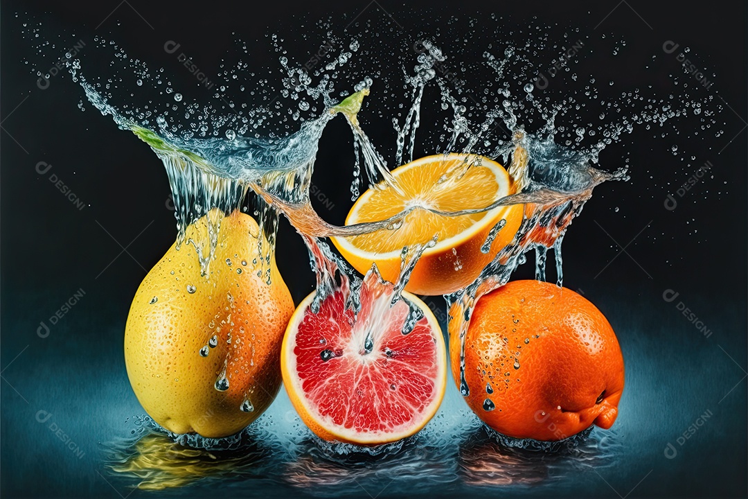 ilustração de frutas tropicais