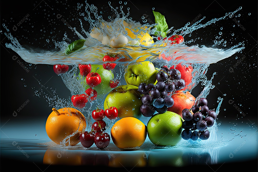 ilustração de frutas tropicais