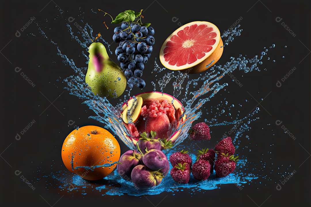 ilustração de frutas tropicais