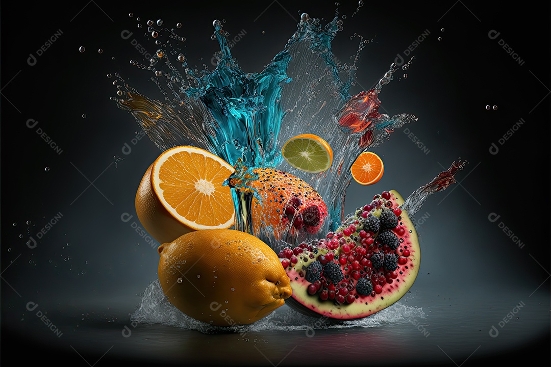 ilustração de frutas tropicais