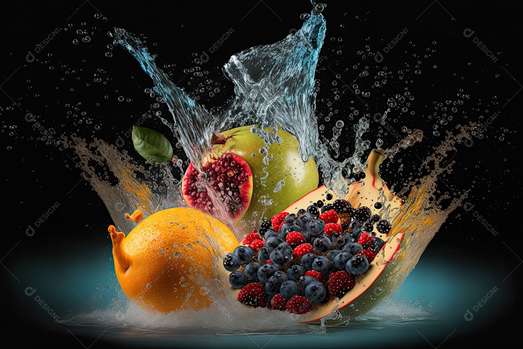 ilustração de frutas tropicais