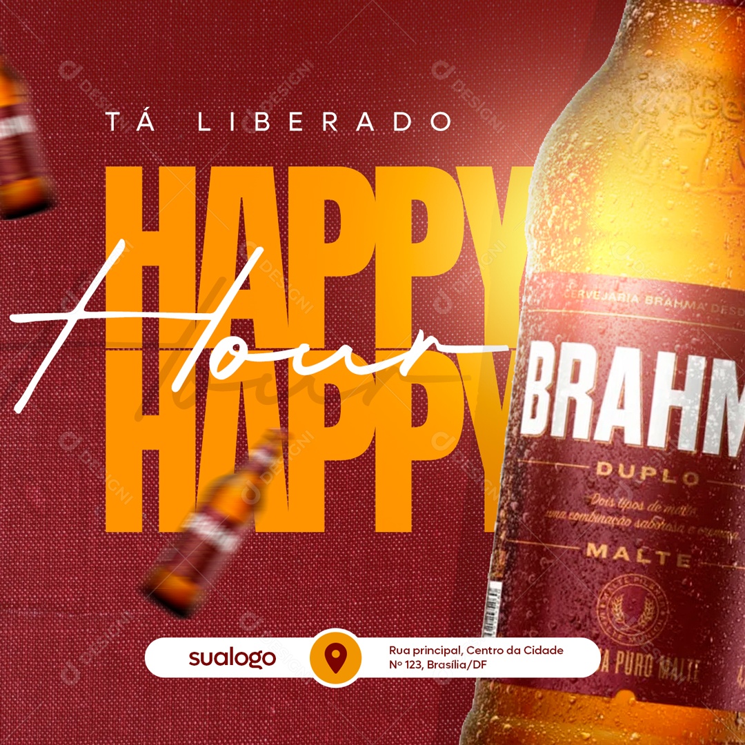 Tá Liberado Happy Hour Social Media PSD Editável