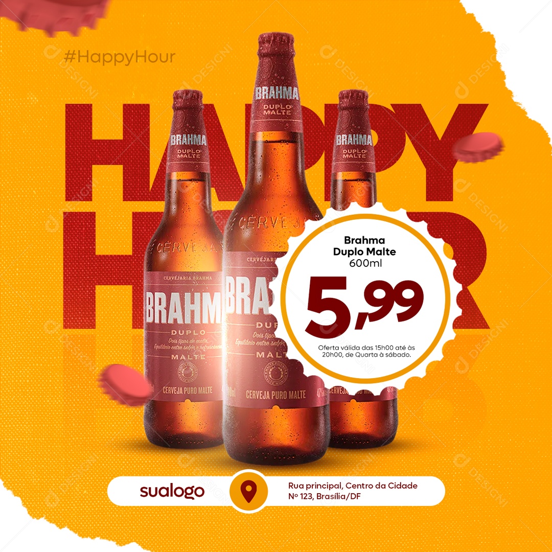 Brahma Duplo Malte Venha Conferir Social Media PSD Editável