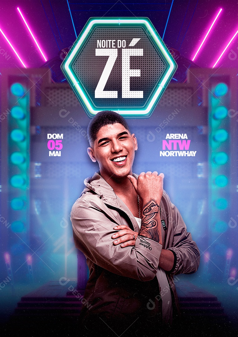 Noite Do Zé Show Zé Vaqueiro Flyer Social Media PSD Editável