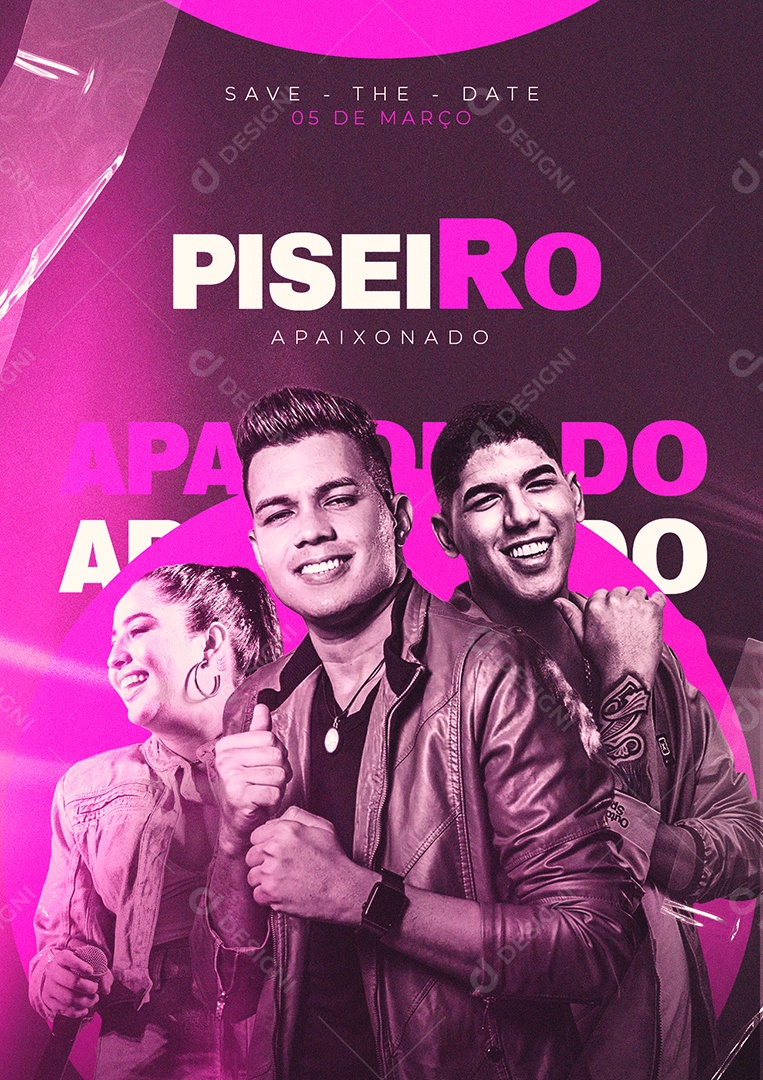 Piseiro Apaixonado Mari Fernandez Vitor Fernandes Zé Vaqueiro Flyer Social Media PSD Editável
