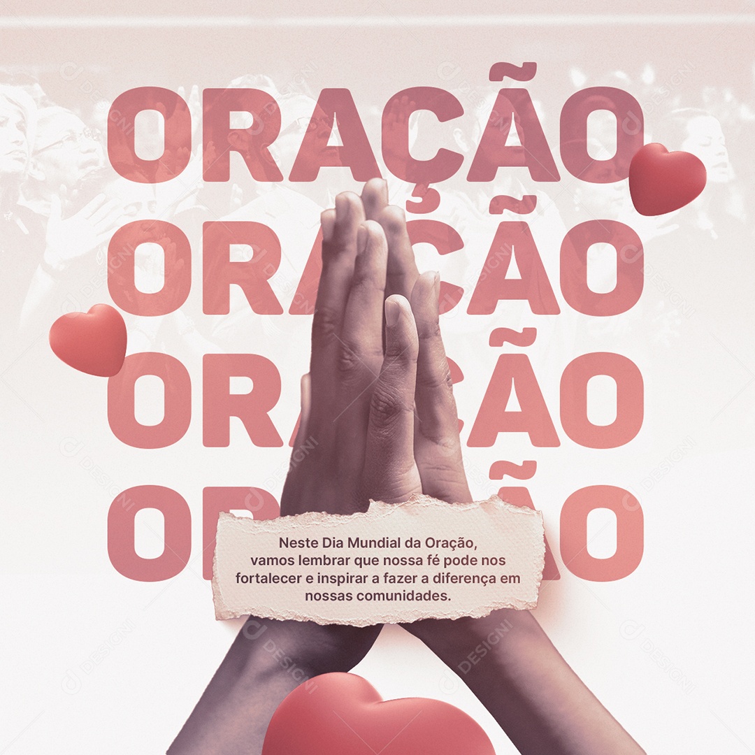 Neste Dia Mundial da Oração 4 de Março Social Media PSD Editável