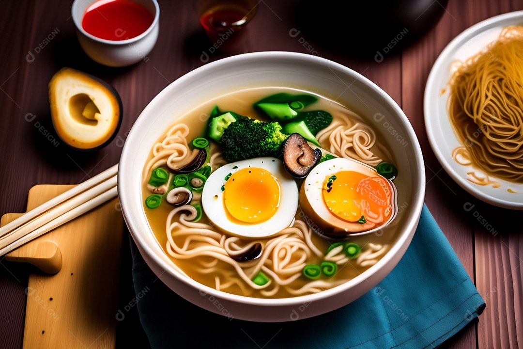 Deliciosa sopa em tigelas