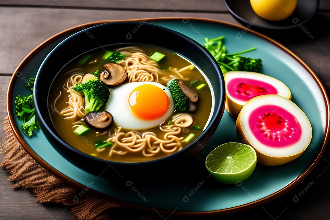 Deliciosa sopa em tigelas
