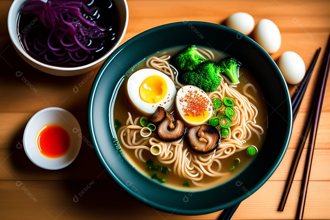 Deliciosa sopa em tigelas