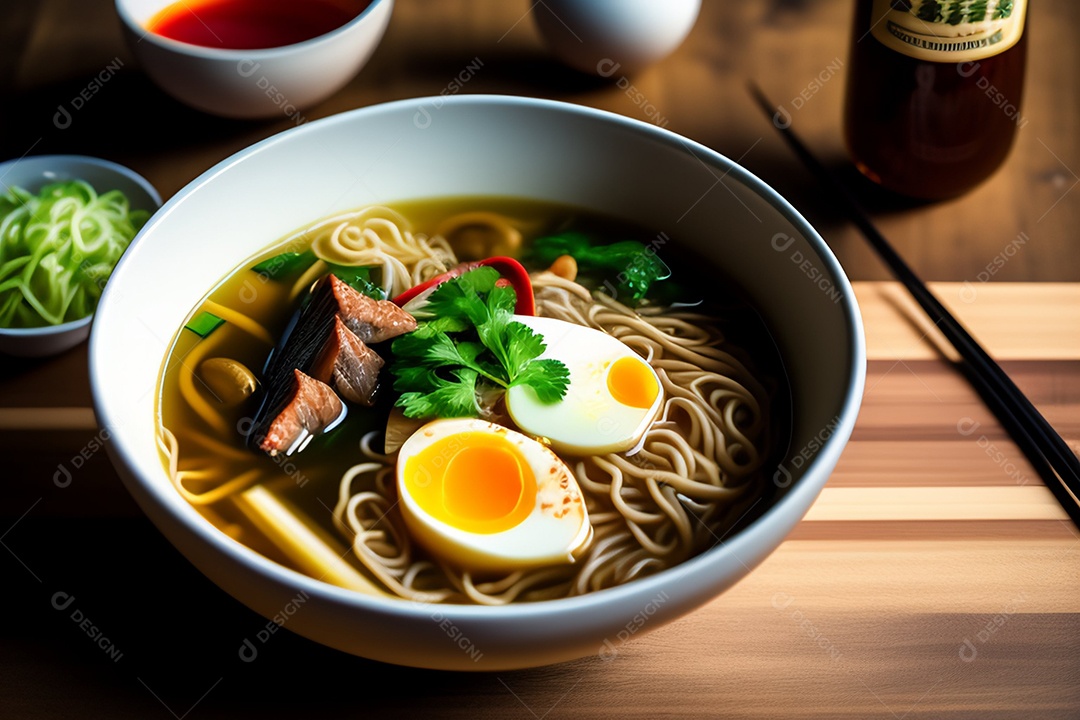 Deliciosa sopa em tigelas