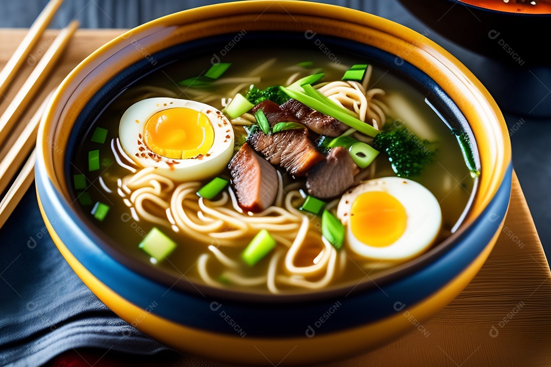 Deliciosa sopa em tigelas