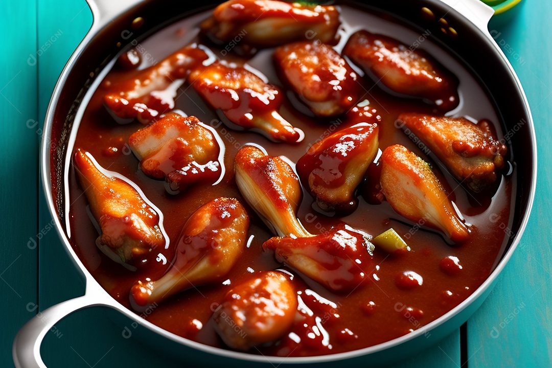 Barbecue chicken wings with sauce 24