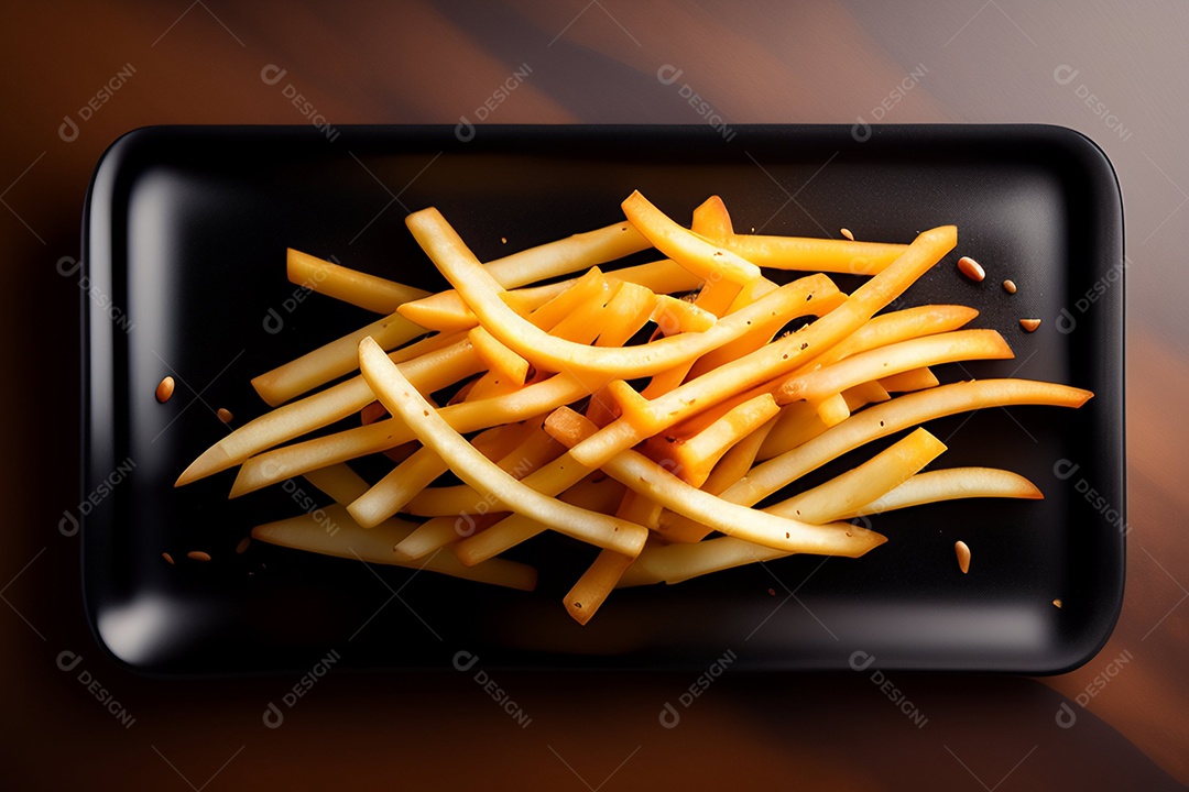 Vista frontal saborosas batatas fritas com molhos