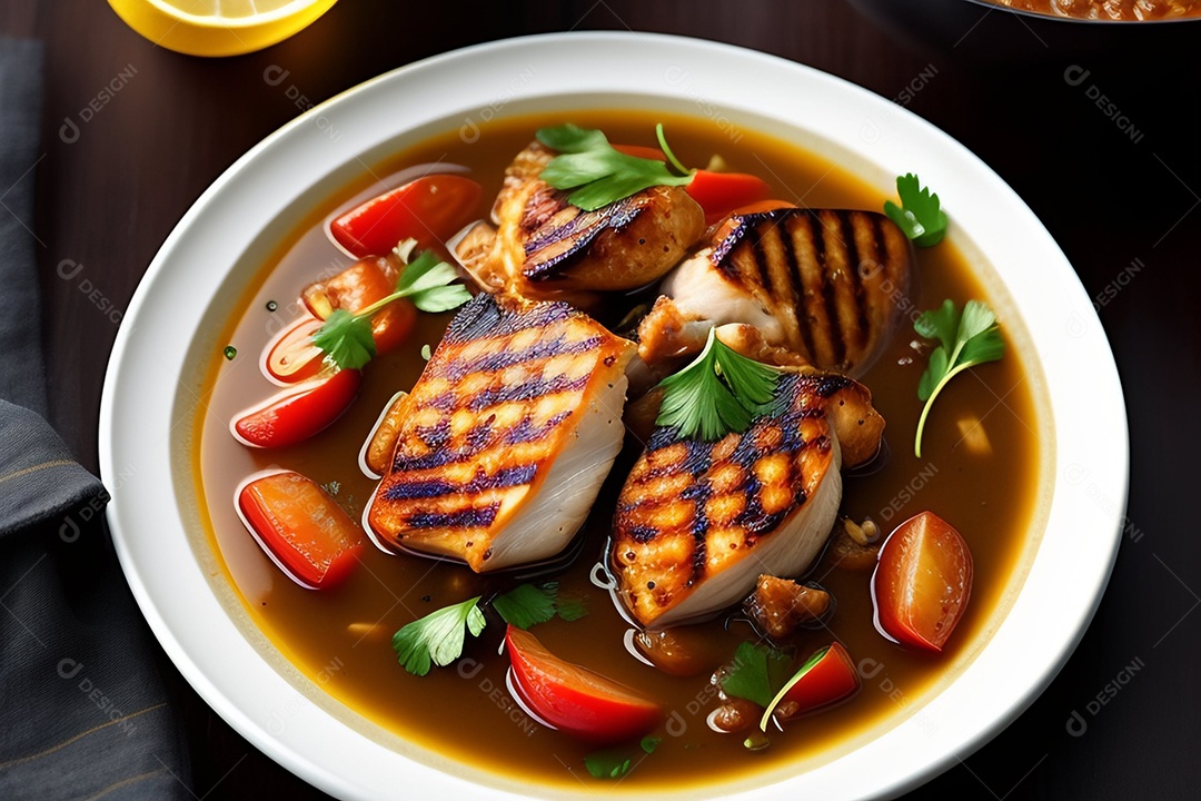 Delicioso frango grelhado