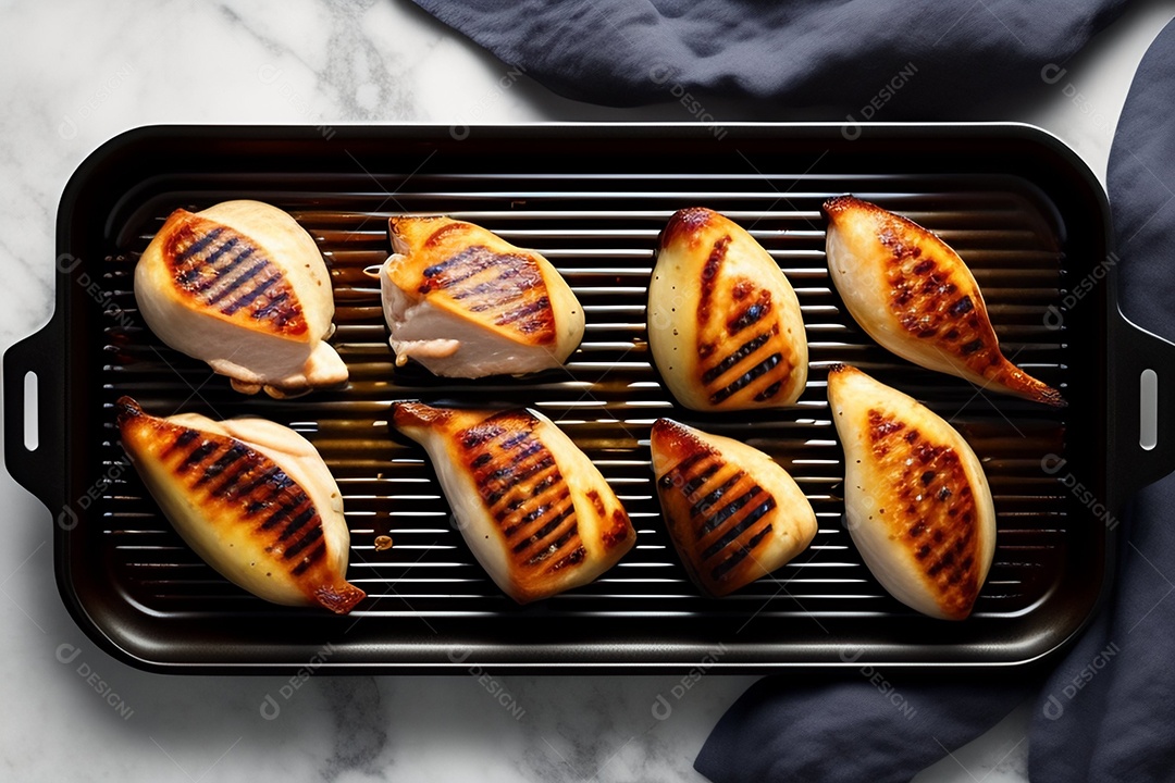 Delicioso frango grelhado com legumes