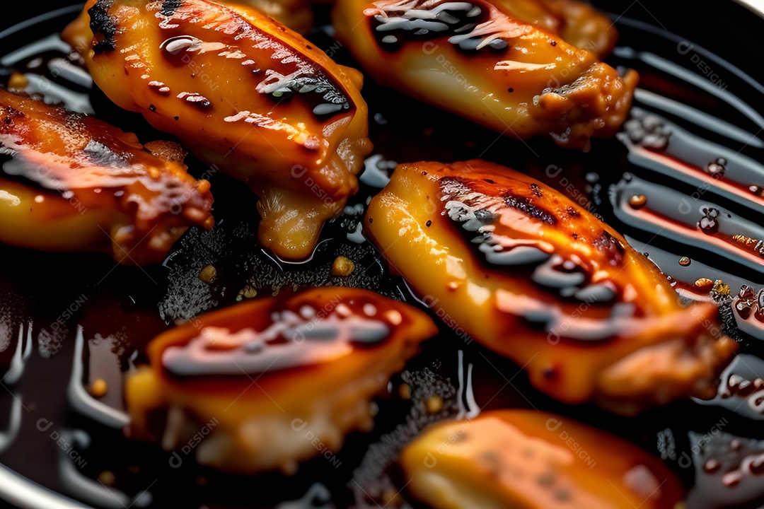 Delicioso frango grelhado com molho