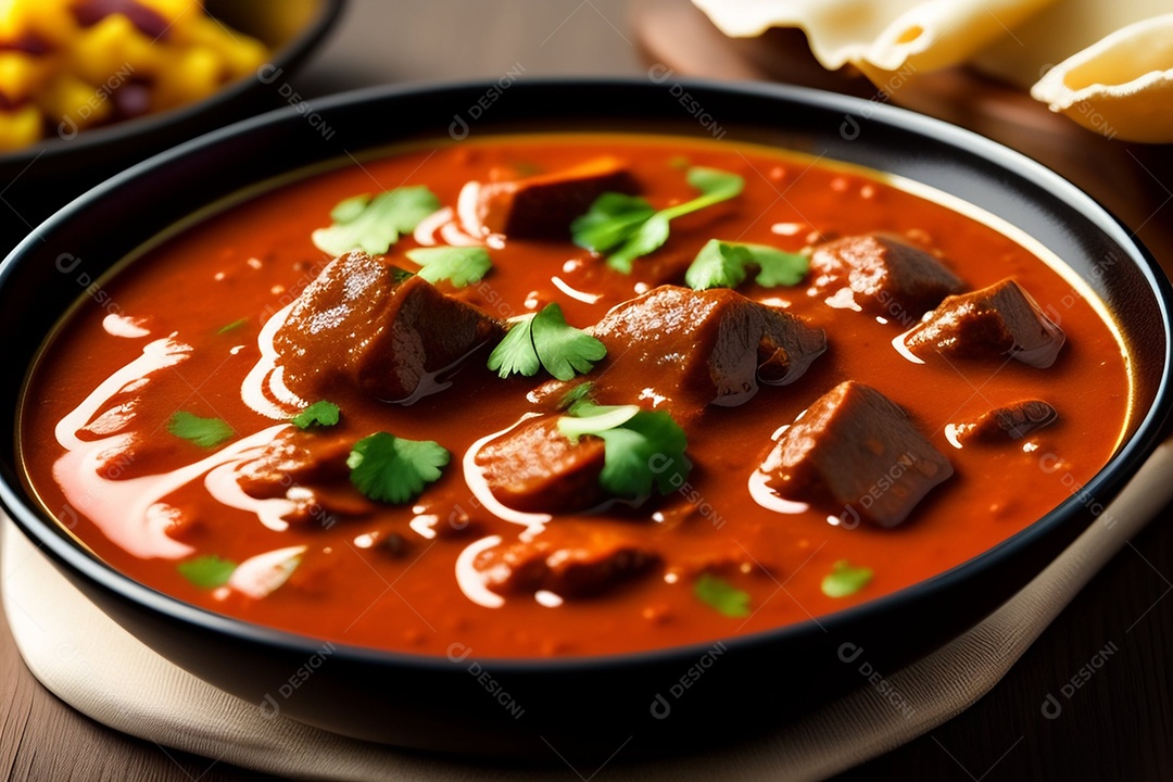 Carne de carneiro ou gosht masala ou carne de cordeiro
