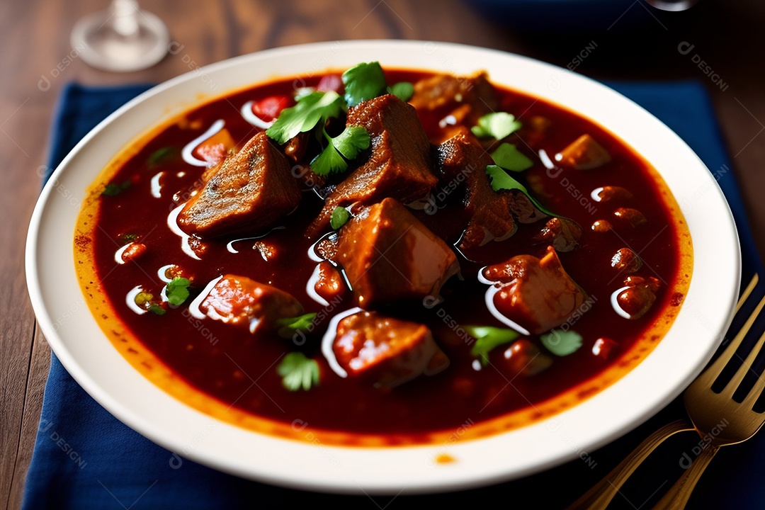 Carne de carneiro ou gosht masala ou carne de cordeiro