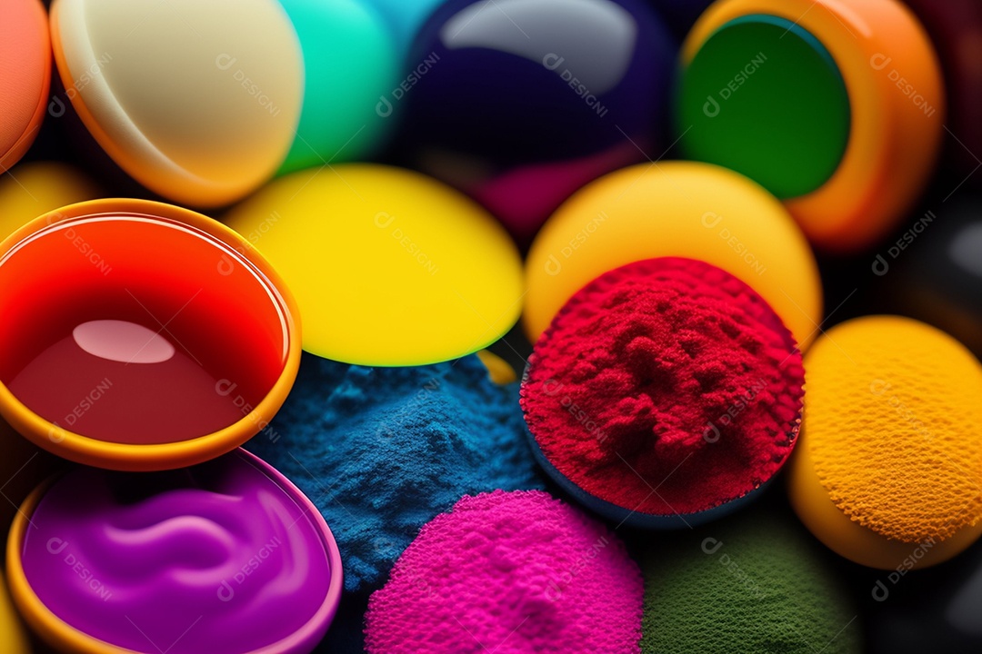 Pilha de cores brilhantes coloridas