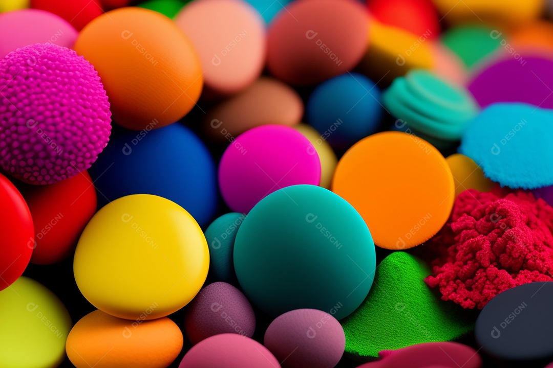 Pilha de cores brilhantes coloridas