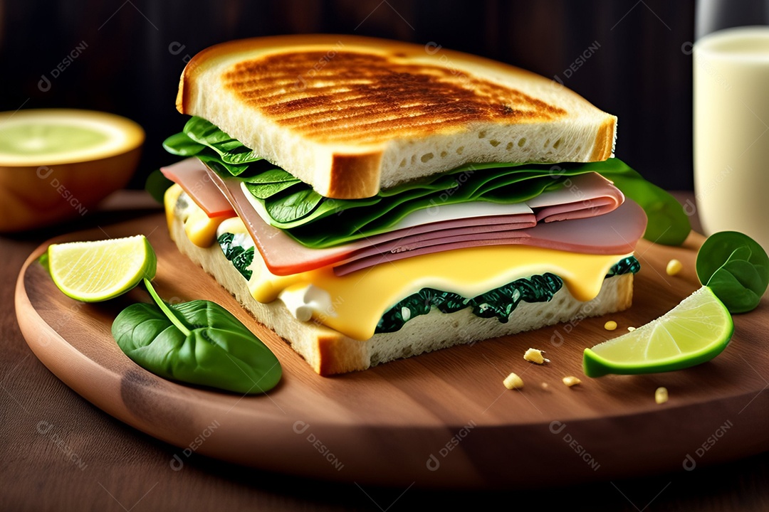 Delicioso sanduíche com cream cheese