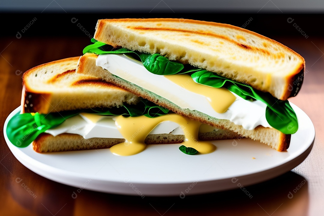 Delicioso sanduíche com cream cheese