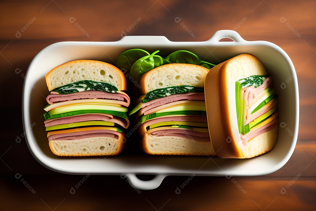 Delicioso sanduíche com cream cheese