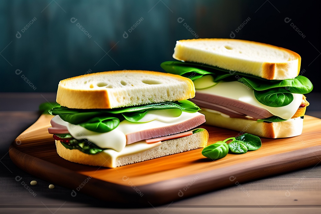 Delicioso sanduíche com cream cheese