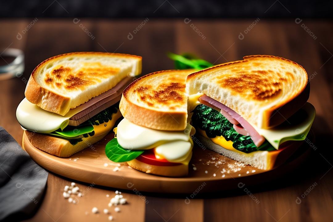 Delicioso sanduíche com cream cheese