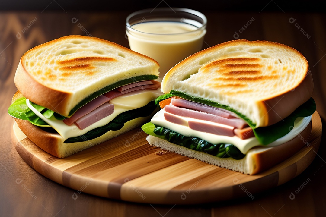 Delicioso sanduíche com cream cheese