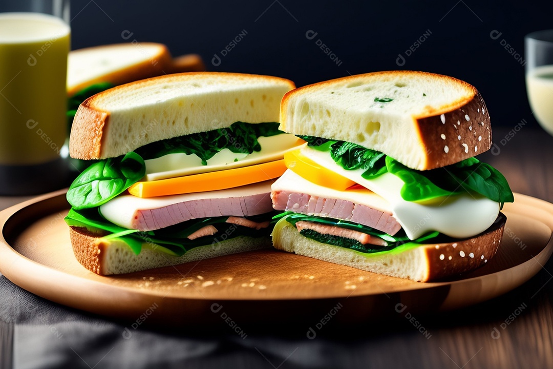 Delicioso sanduíche com cream cheese