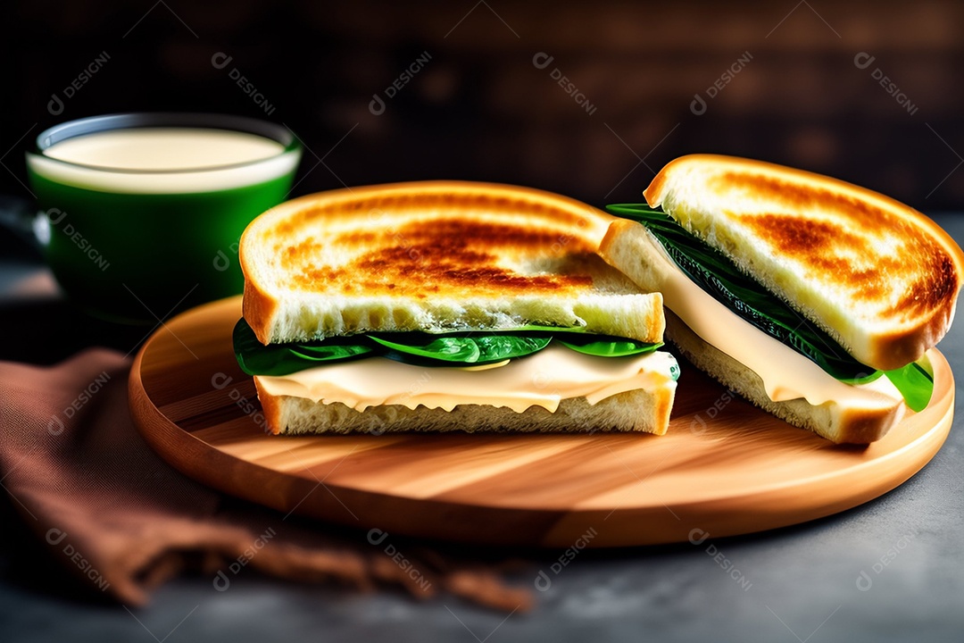 Delicioso sanduíche com cream cheese