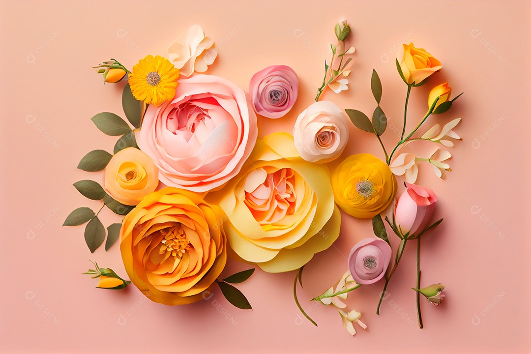 Flores sobre fundo isolado