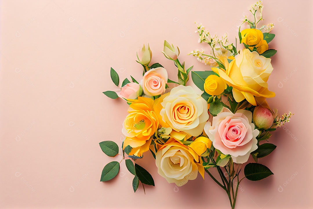 Flores sobre fundo isolado