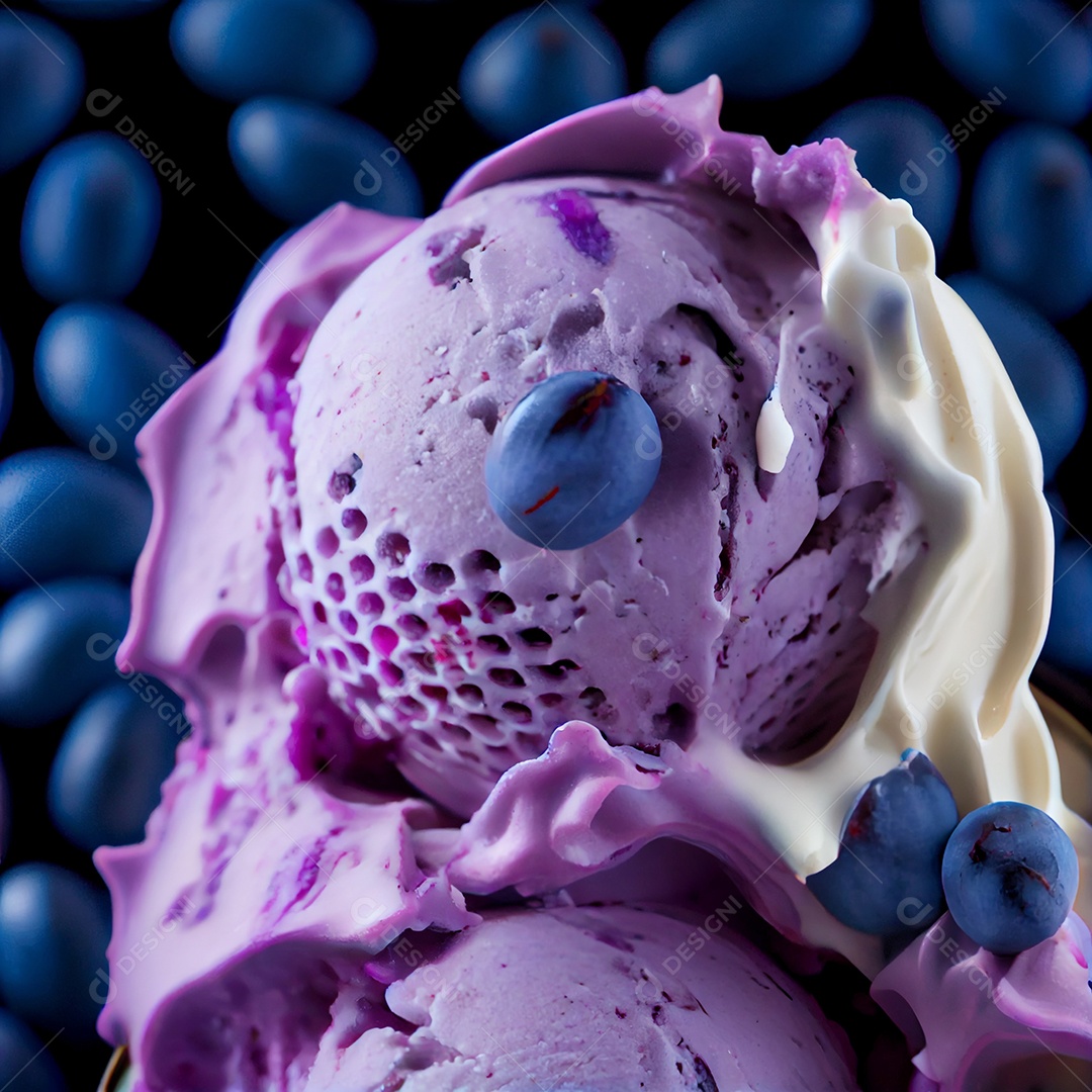 Saboroso sorvete sobre fundo isolado