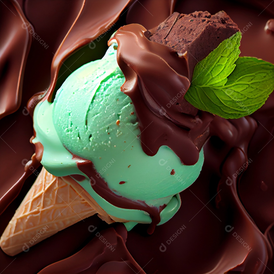 Saboroso sorvete sobre fundo isolado