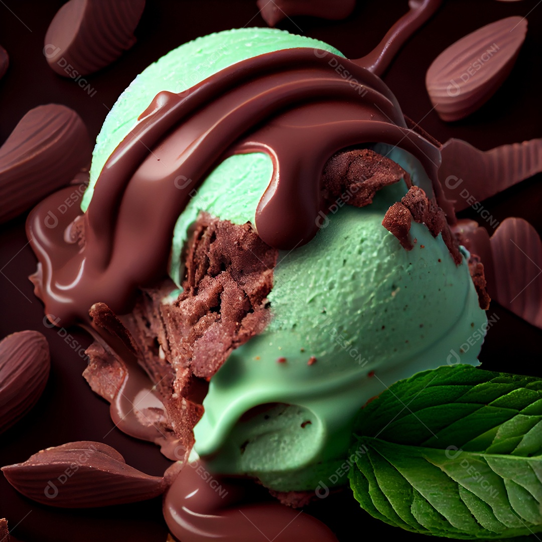 Saboroso sorvete sobre fundo isolado