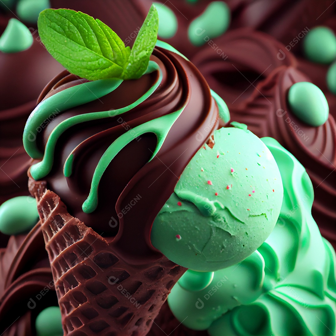 Saboroso sorvete sobre fundo isolado