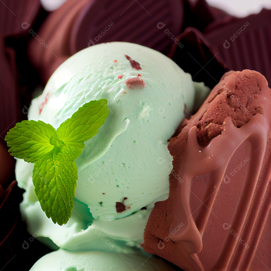 Saboroso sorvete sobre fundo isolado