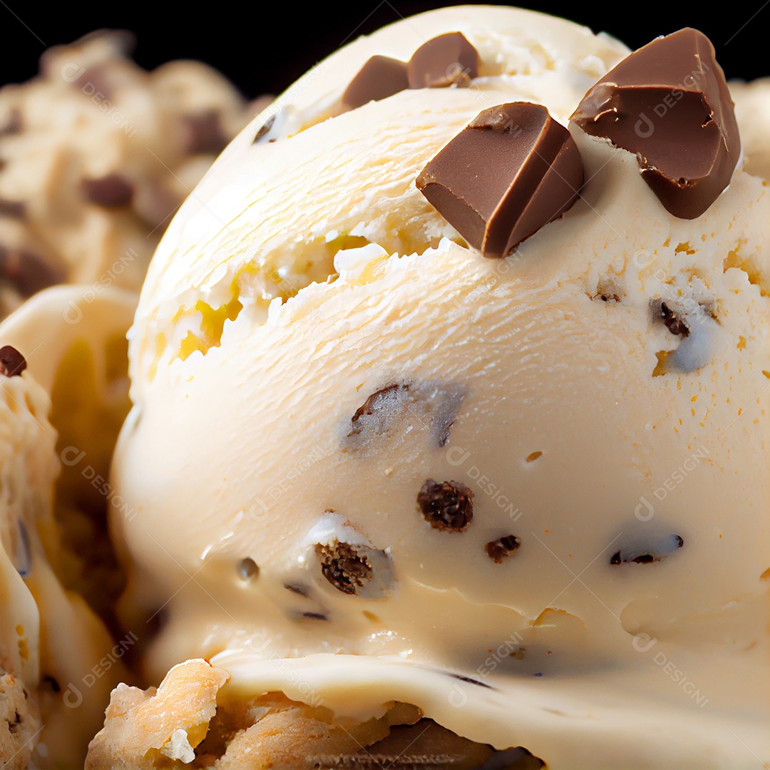 Saboroso sorvete sobre fundo isolado