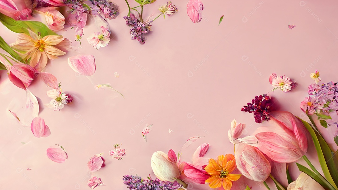 Flores sobre fundo isolado