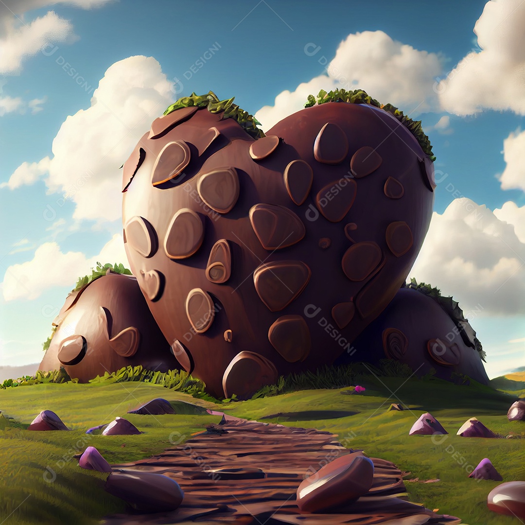 Chocolates em formatos de coração